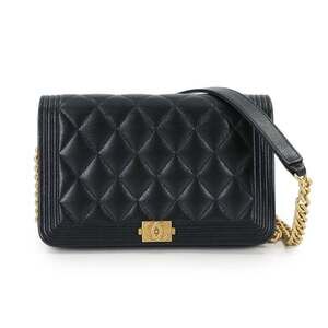 CHANEL Black Caviar Leather Wallet